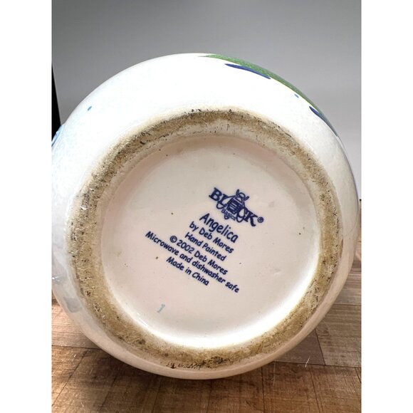 Christmas Blossom Angelica Ceramic Pitcher By Deb Miers  Hand Painted Angel - Picture 6 of 6